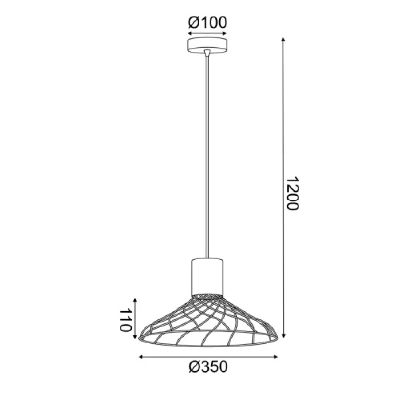 Tornade OD95301PB – ACA Lighting пендел, 1X35W