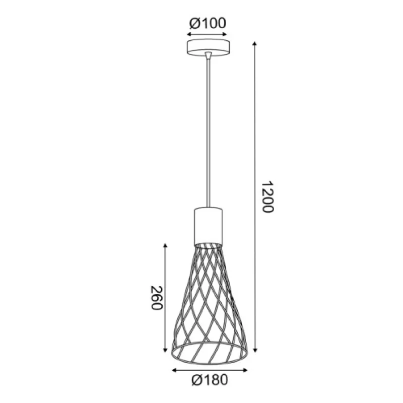 Tornade OD9532PB – ACA Lighting пендел, 1X35W