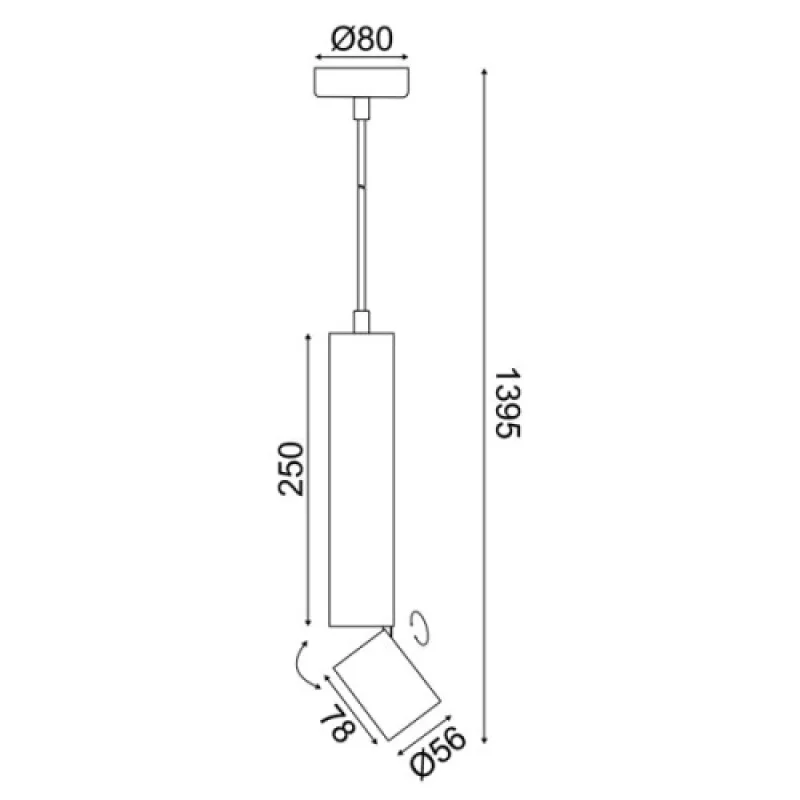 Babel WHITE RA3551PWH – ACA Lighting пендел в бял, 1X10W