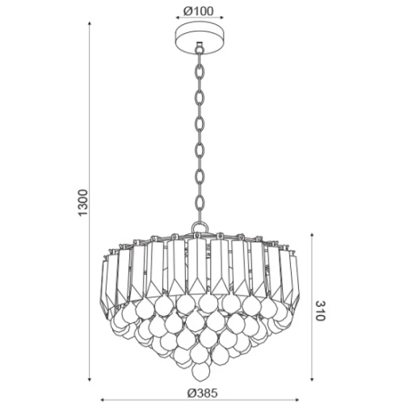 Grappa SF175323PG – ACA Lighting пендел, 3X40W