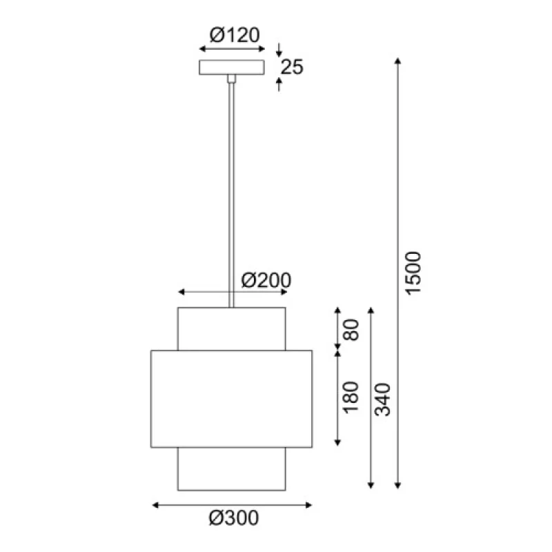 Nisyros TF20831PB – ACA Lighting пендел в черен, 1X60W