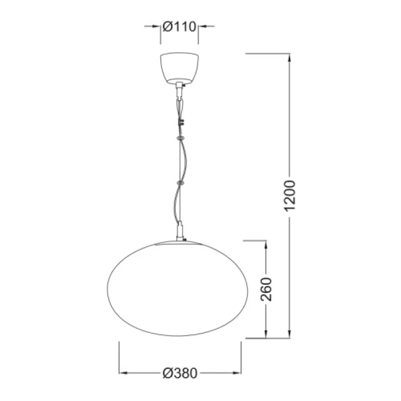Luna WHITE V24012380W – ACA Lighting пендел в бял, 1X15W