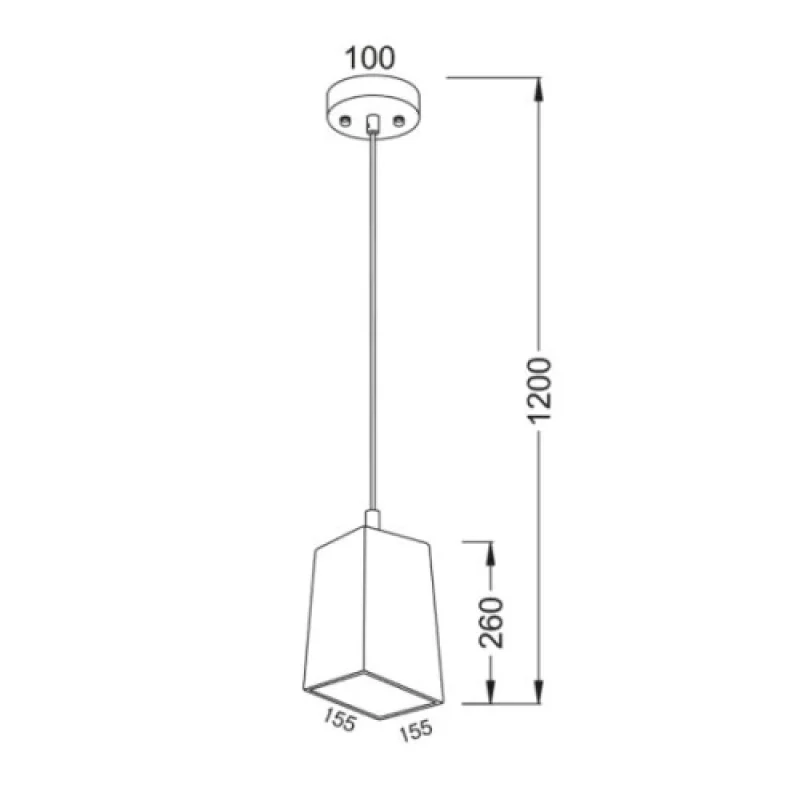 Elton V35352 – ACA Lighting пендел в сив, 1X40W