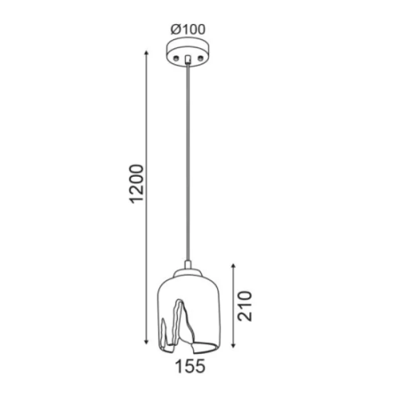 Poe V36250 – ACA Lighting пендел в сив, 1X40W
