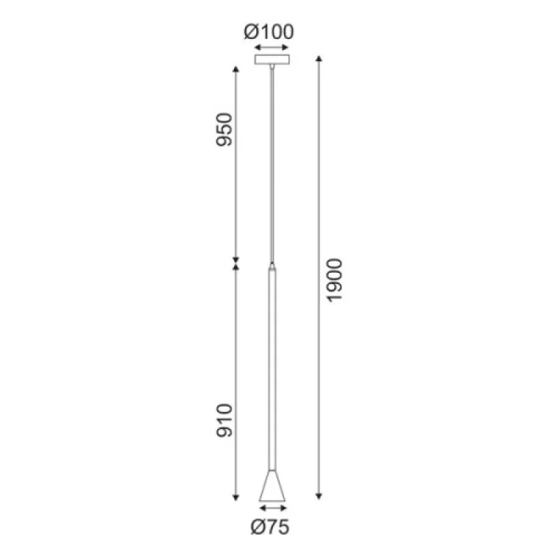 Clouzot WHITE YL22801PWH – ACA Lighting pendant in white, 1X10W