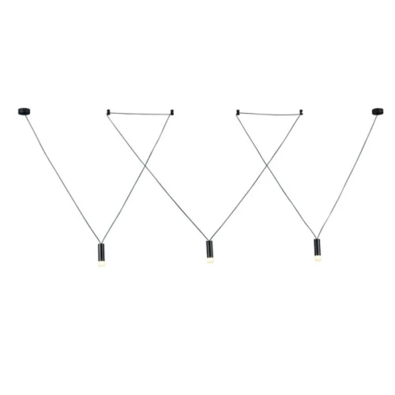 Pendant Lights Teres YL22P3BK – ACA Lighting pendant in black, 3X5W