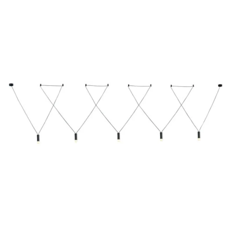 Пендели Teres YL22P5BK – ACA Lighting пендел в черен, 5X5W