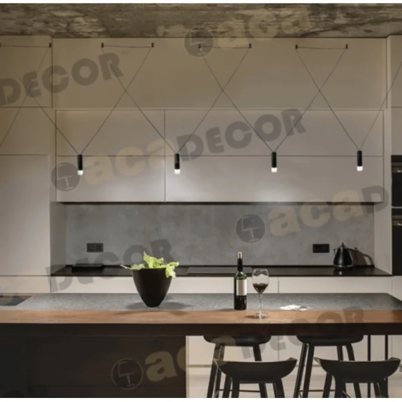 Teres YL22P5BK – ACA Lighting пендел в черен, 5X5W
