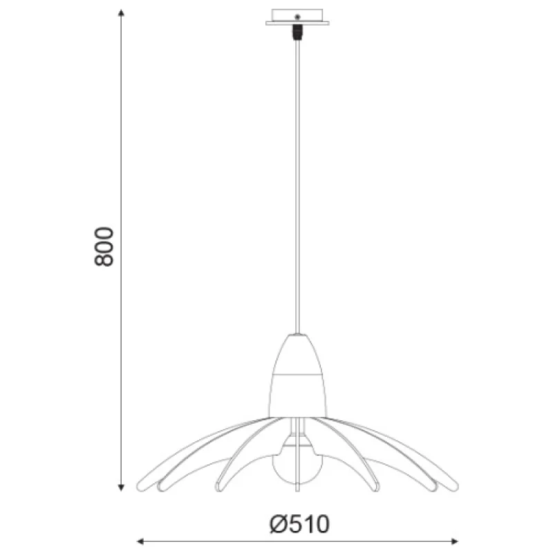 Alps ZM170041P – ACA Lighting пендел, 1X60W