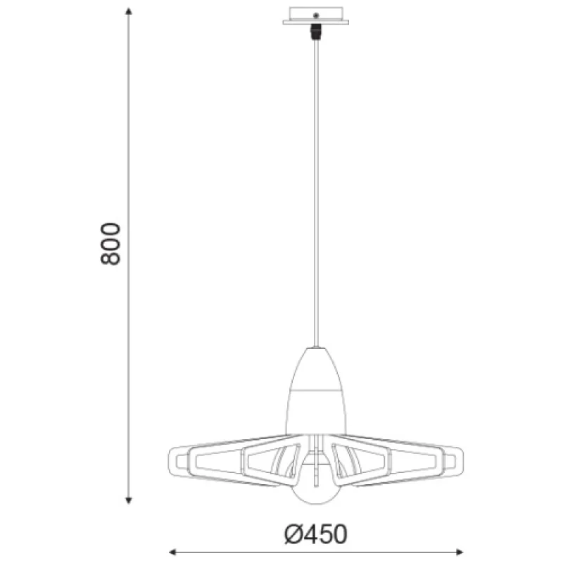 Alps ZM170051P – ACA Lighting пендел, 1X60W