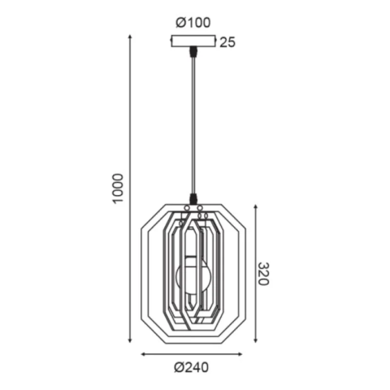 Triton ZM391P24WLL – ACA Lighting пендел, 1X60W