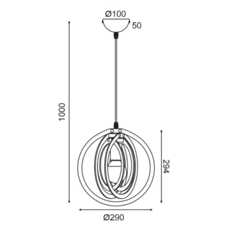 Triton ZM391P29WLL – ACA Lighting пендел, 1X60W