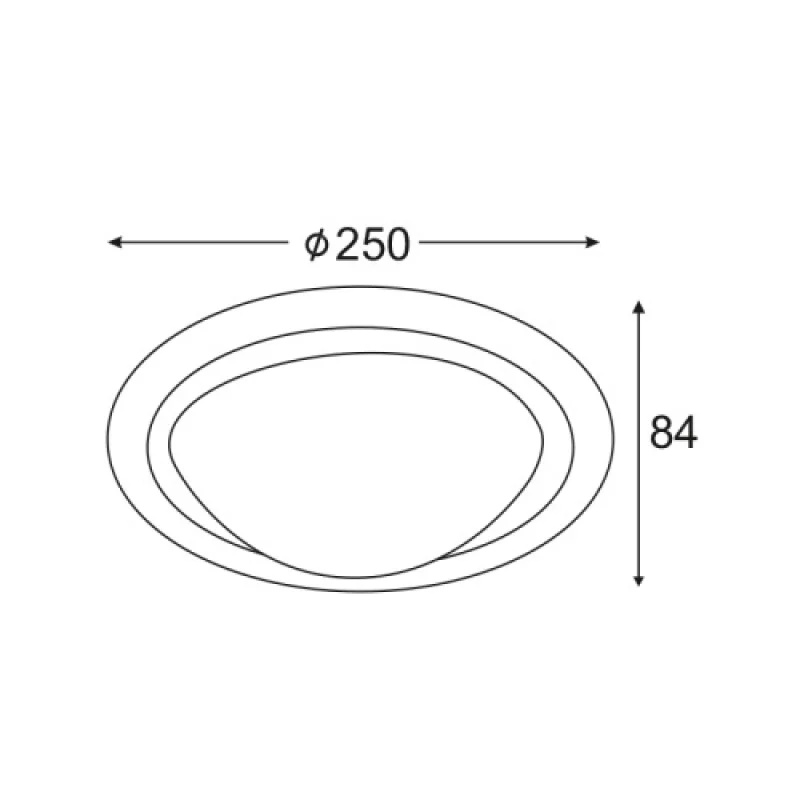 Valletta DL250S – ACA Lighting ceiling light in grey, 1X15W