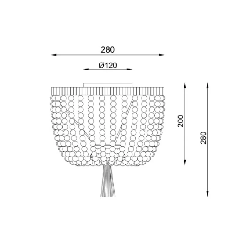 Spetses ML127051P – ACA Lighting плафон в бял, 1X20W
