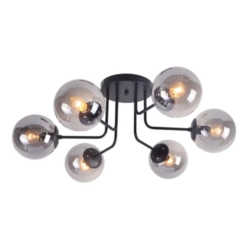 Ceiling Lights Bombay OD807006C – ACA Lighting ceiling light in black, 6X40W
