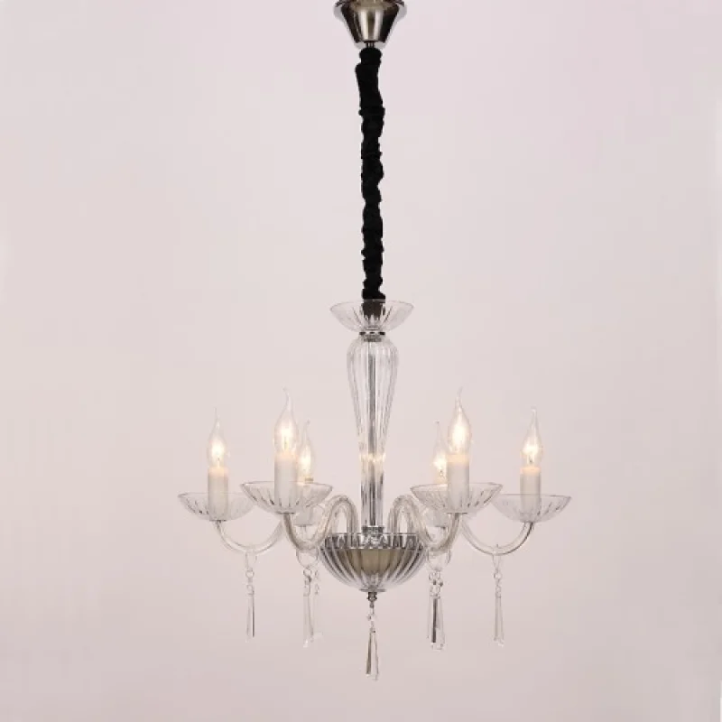 Полилеи Violet BLK80286PCC – ACA Lighting полилей в хром, 6X40W