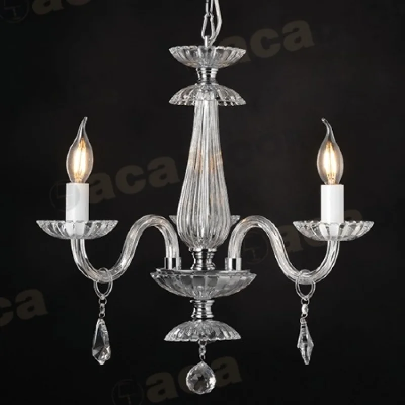 Chandeliers Lompelia BLK80383PCC – ACA Lighting chandelier in chrome, 3X40W