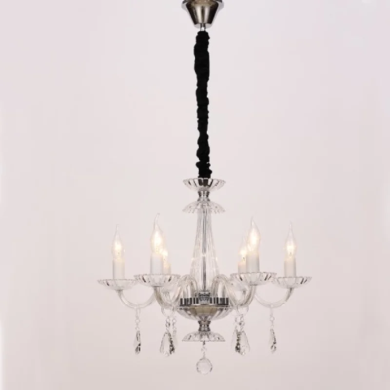 Chandeliers Lompelia BLK80386PCC – ACA Lighting chandelier in chrome, 6X40W