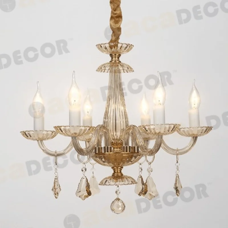 Lompelia BLK80386PCMG – ACA Lighting полилей в месинг, 6X40W
