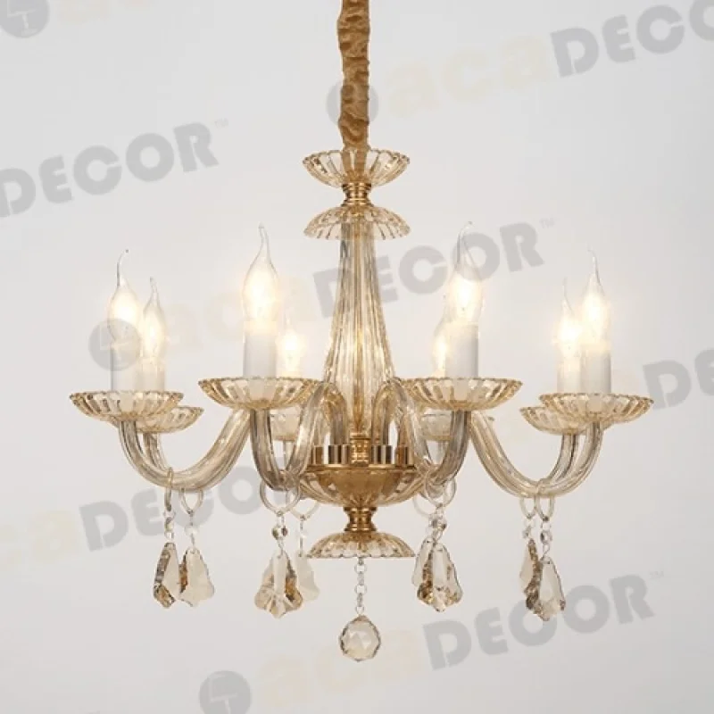 Lompelia BLK80388PCMG – ACA Lighting chandelier in brass, 8X40W