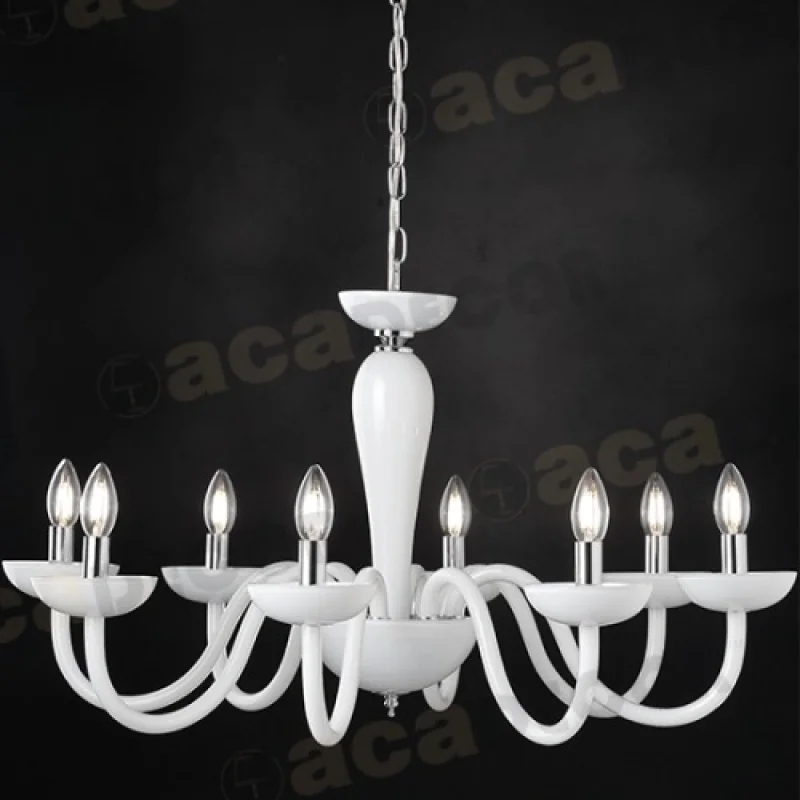 Chandeliers Lunaria BLK82188PWC – ACA Lighting chandelier in chrome, 8X40W
