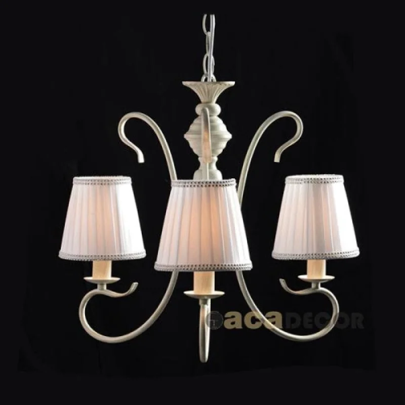 Полилеи Dijon DL7613 – ACA Lighting полилей в антично бял, 3X40W