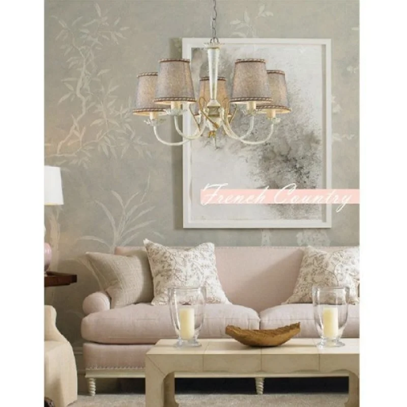 Avignon DL8315 – ACA Lighting chandelier in antique white, 5X40W