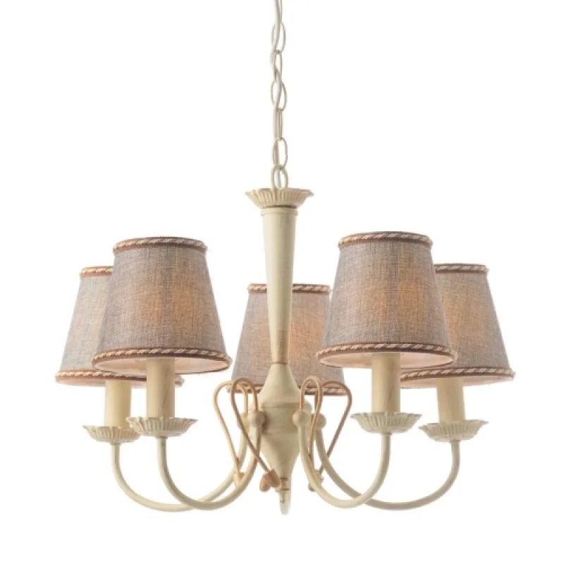 Chandeliers Avignon DL8315 – ACA Lighting chandelier in antique white, 5X40W