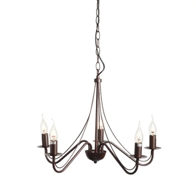 Chandeliers Palmyra DLA0015 – ACA Lighting chandelier in black, 5X40W