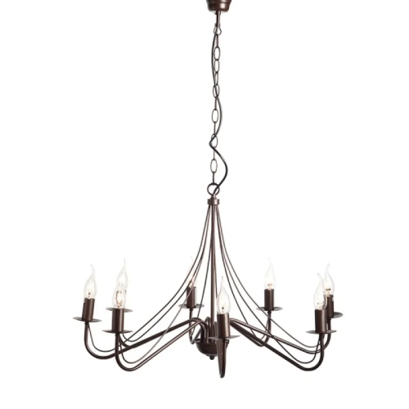 Полилеи Palmyra DLA0018 – ACA Lighting полилей в черен, 8X40W