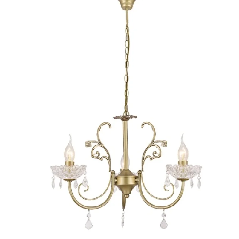 Полилеи Faberge DLA12153P – ACA Lighting полилей в античен месинг, 3X40W