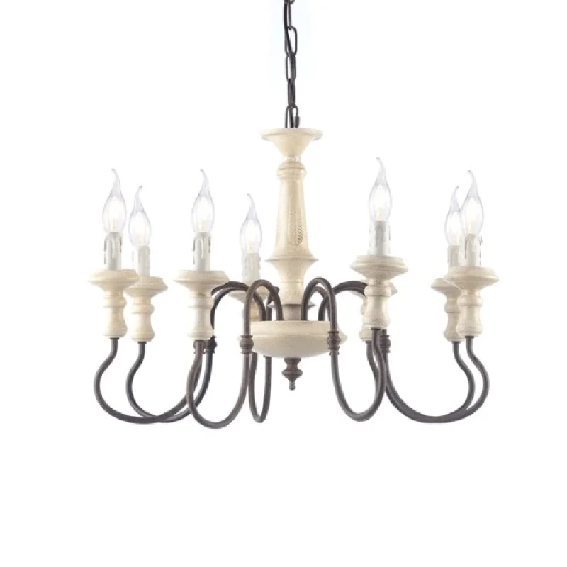 Chandeliers Toulouse EG178P60R – ACA Lighting chandelier in antique, 8X40W