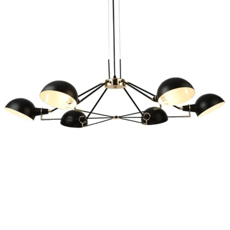 Clotho EG4346P100B – ACA Lighting полилей в черен, 6X40W