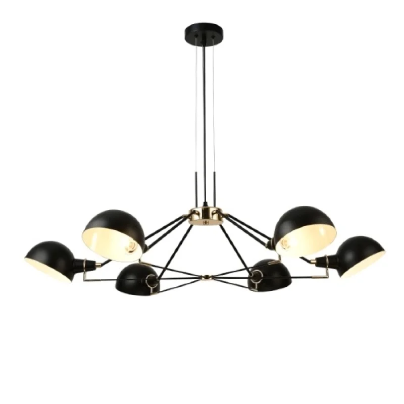 Clotho EG4346P100B – ACA Lighting полилей в черен, 6X40W