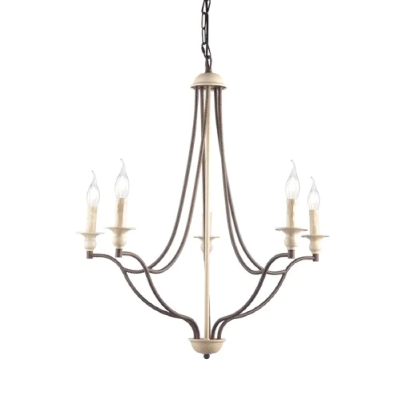 Lyon EG5875P70R – ACA Lighting chandelier in antique, 6X40W
