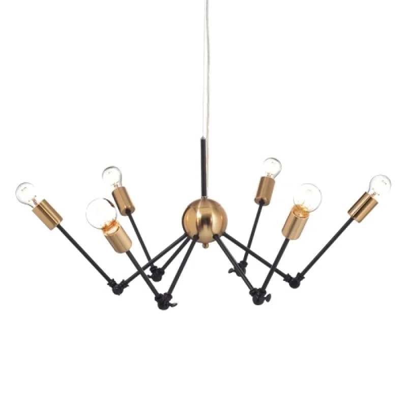 Chagall OD680306BB – ACA Lighting chandelier in black, 6X60W