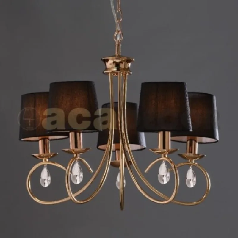 Chandeliers Basilico TNK81490CG5P – ACA Lighting chandelier in copper, 5X40W