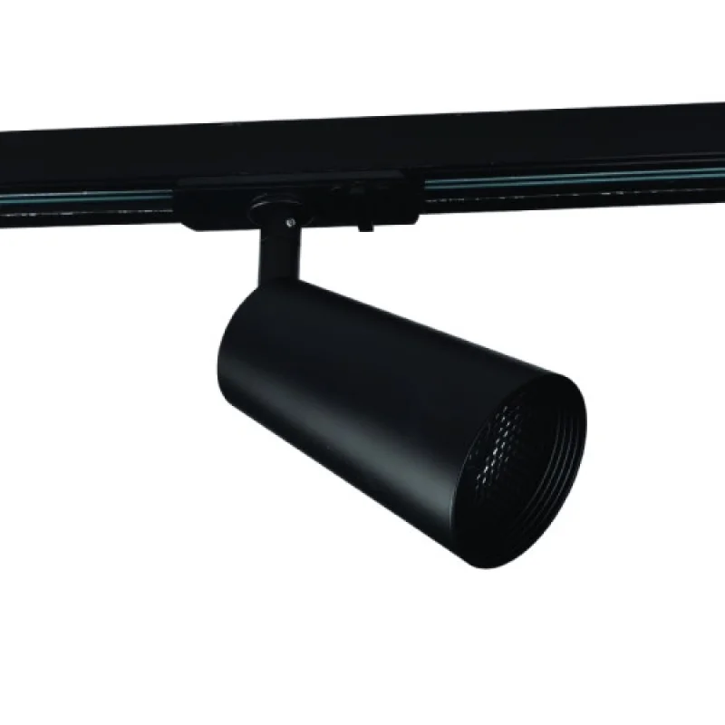 Spot Lighting Modules Blac TS56GU3CB – ACA Lighting floodlight for single-phase track in black, 1x10W
