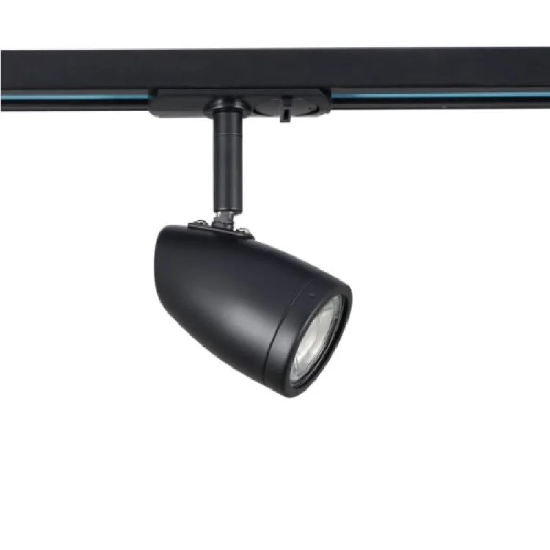 Spot Lighting Modules Blac TS75GU3CB – ACA Lighting floodlight for single-phase track in black, 1x50W