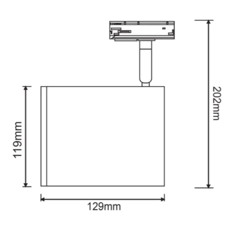 Whit TS68AR3CW – ACA Lighting floodlight for single-phase track in white, 1x15W