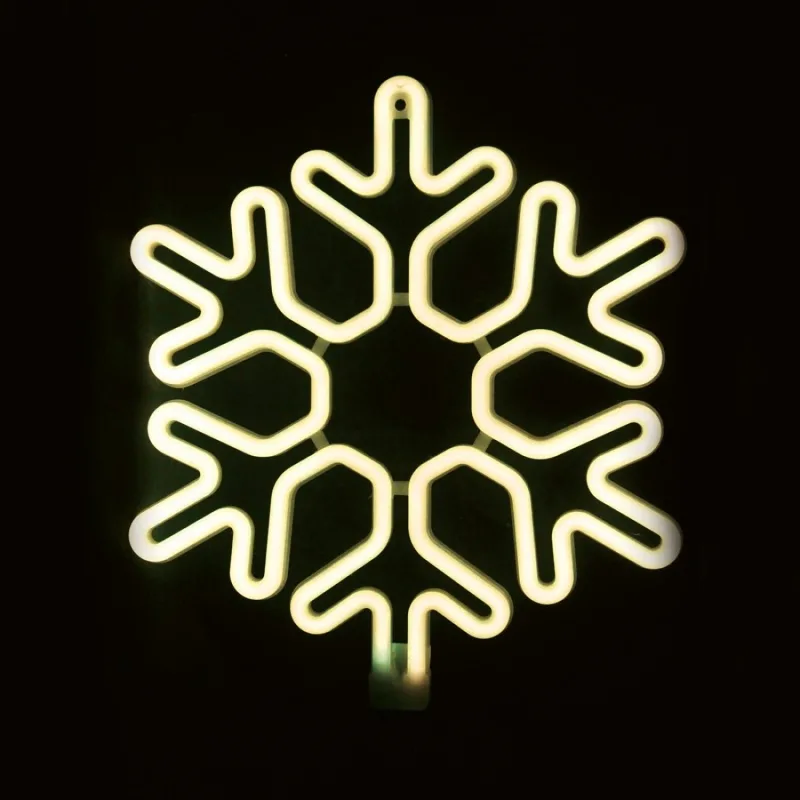 Коледно осветление Снежинка X0830014111 – ACA Lighting светеща коледна фигура, 300 LED, топло бяло, 40×40 см, IP44