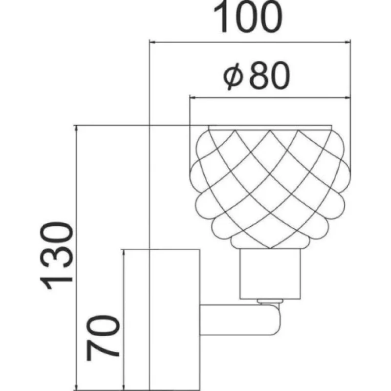 Ostrava AD757141 – ACA Lighting spotlight in chrome, 1X40W