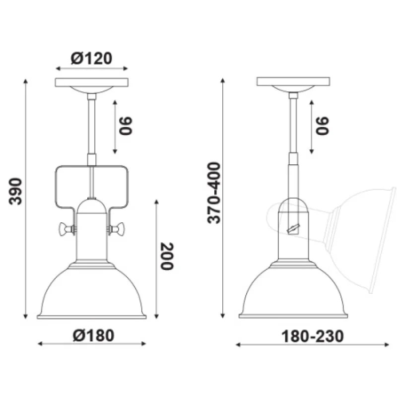 Riviera EG167071CB – ACA Lighting спот, 1X60W
