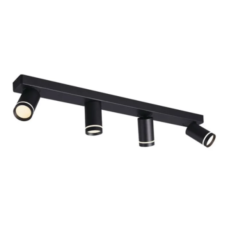 Spotlights Divino RA3634SBK – ACA Lighting spotlight in black, 4X10W