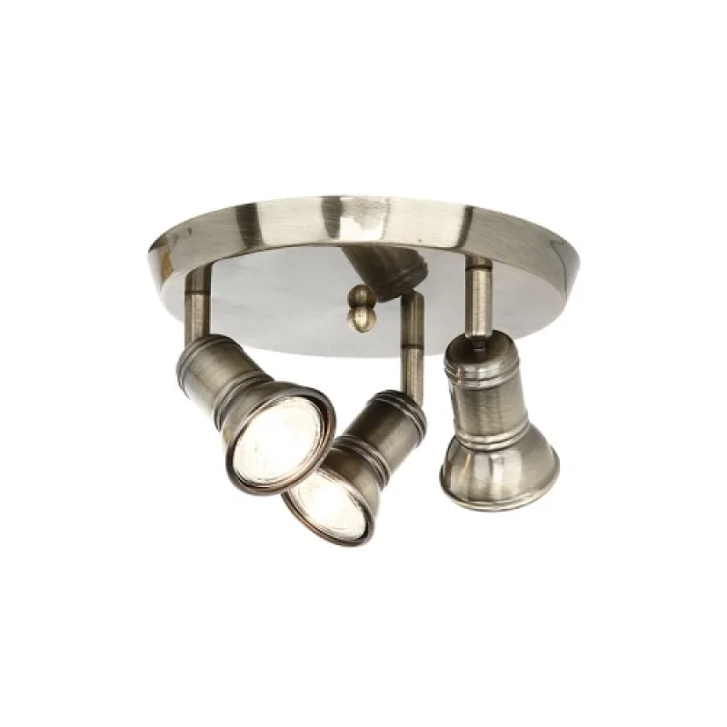 Spotlights Brulee SU283PBR – ACA Lighting spotlight in antique brass, 3X50W