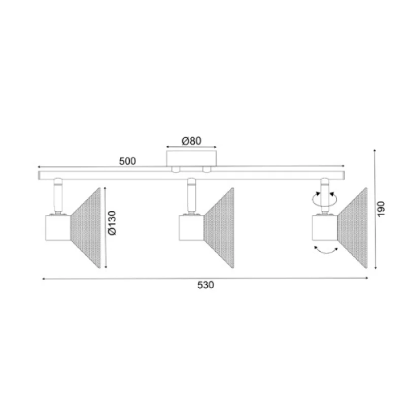 Paloma TNK2833SW – ACA Lighting спот в бял, 3x40W