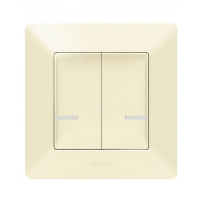 Connected double switch with neutral 2x1000W - Legrand Valena Life with Netatmo