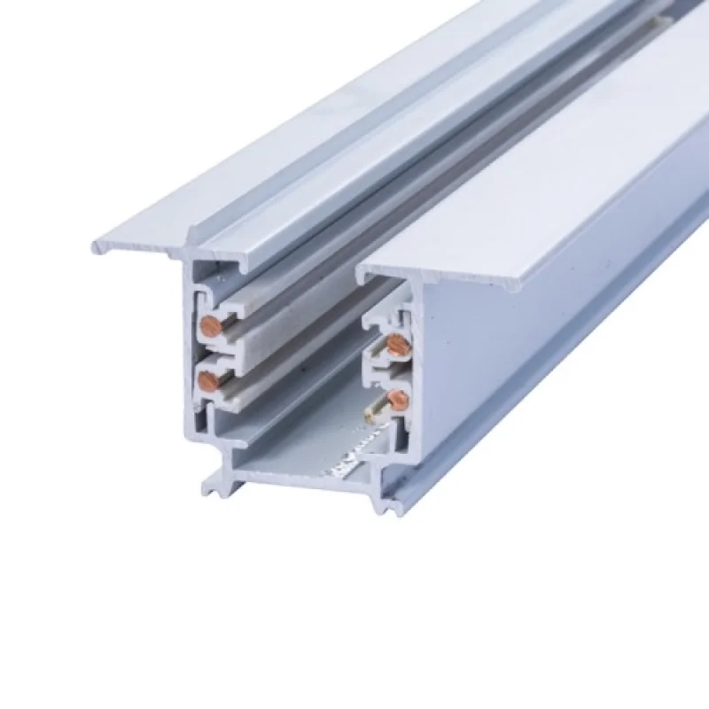 Релса ACA Lighting 4WRE2MW – трифазна тоководеща шина за вграждане в бял, IP20
