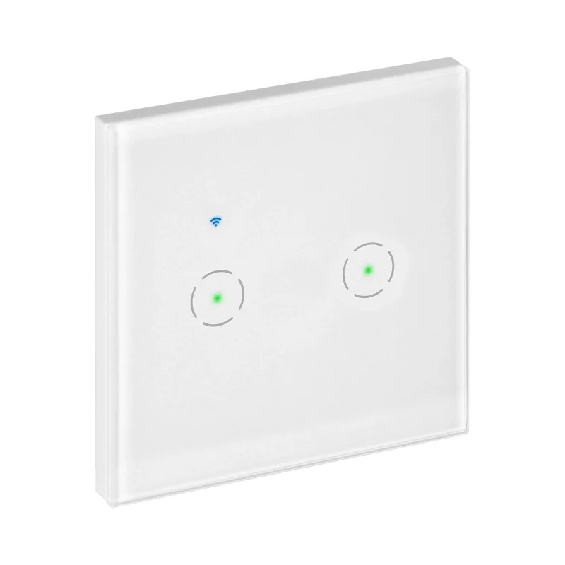 Wi-Fi touch switch 2 circuits, White - TUYA Smart home