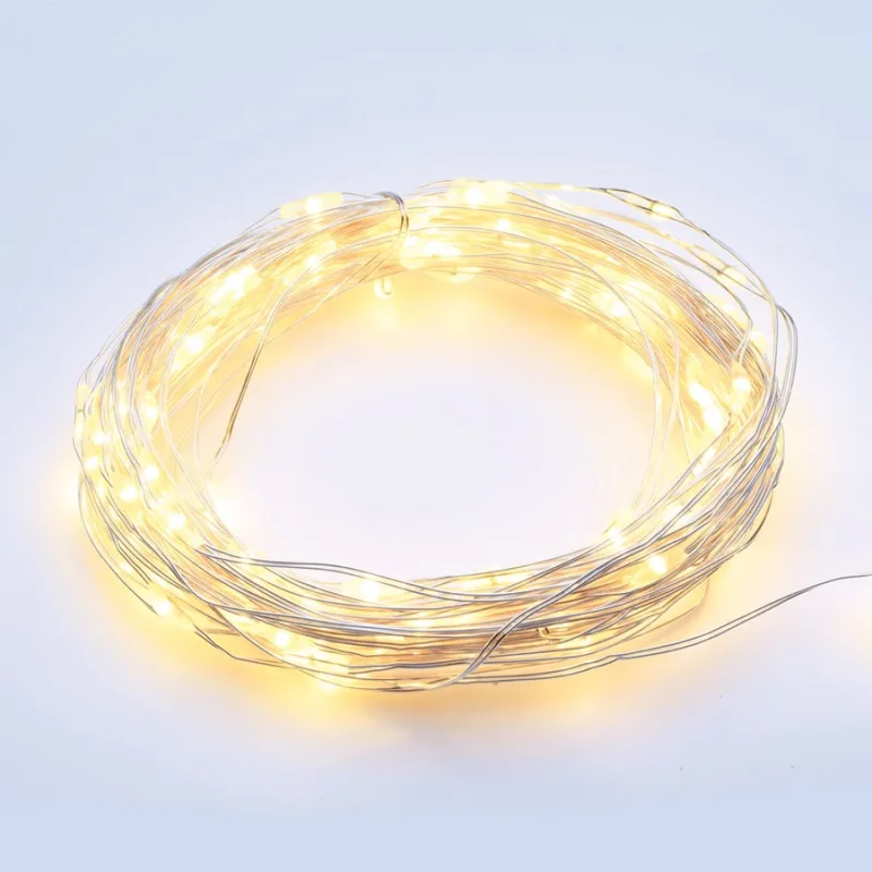 Christmas lighting X0420014 – ACA Lighting copper wire string lights, 200 LED, warm white, 20 m, 8 functions, solar powered, IP44